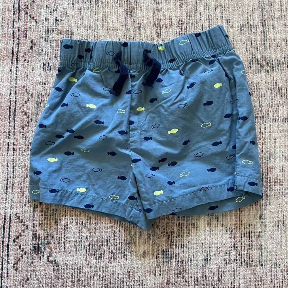 Cherokee Blue Marine Print Casual Shorts